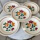 Set of 5 hollow plates Terre de Fer Longchamp early twentieth century