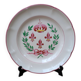 Old plate with coats of arms and heraldry Saint Clément France