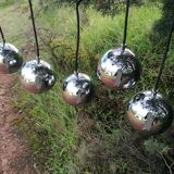 Set of 5 suspensions in chrome globes