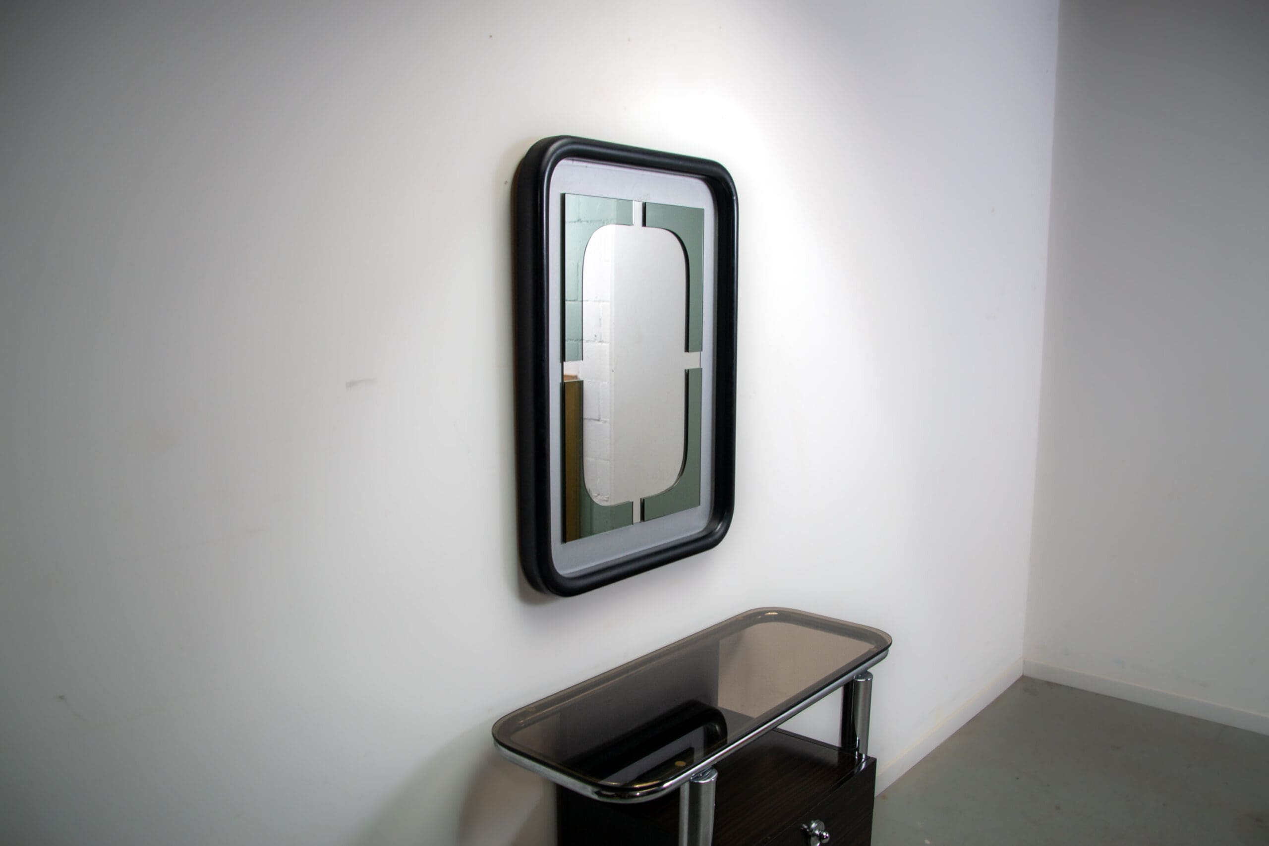 Italian hall cabinet and mirror. Circa 1960