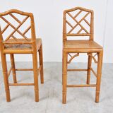 Pair of faux bamboo children chairs, 1960s