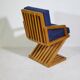 Mid-Century Design Z-Shaped Armchair in Cherry Wood, 1970s