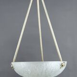Chandelier / Basin by Noverdy, Silvered Bronze Mount, Art Deco, c. 1930