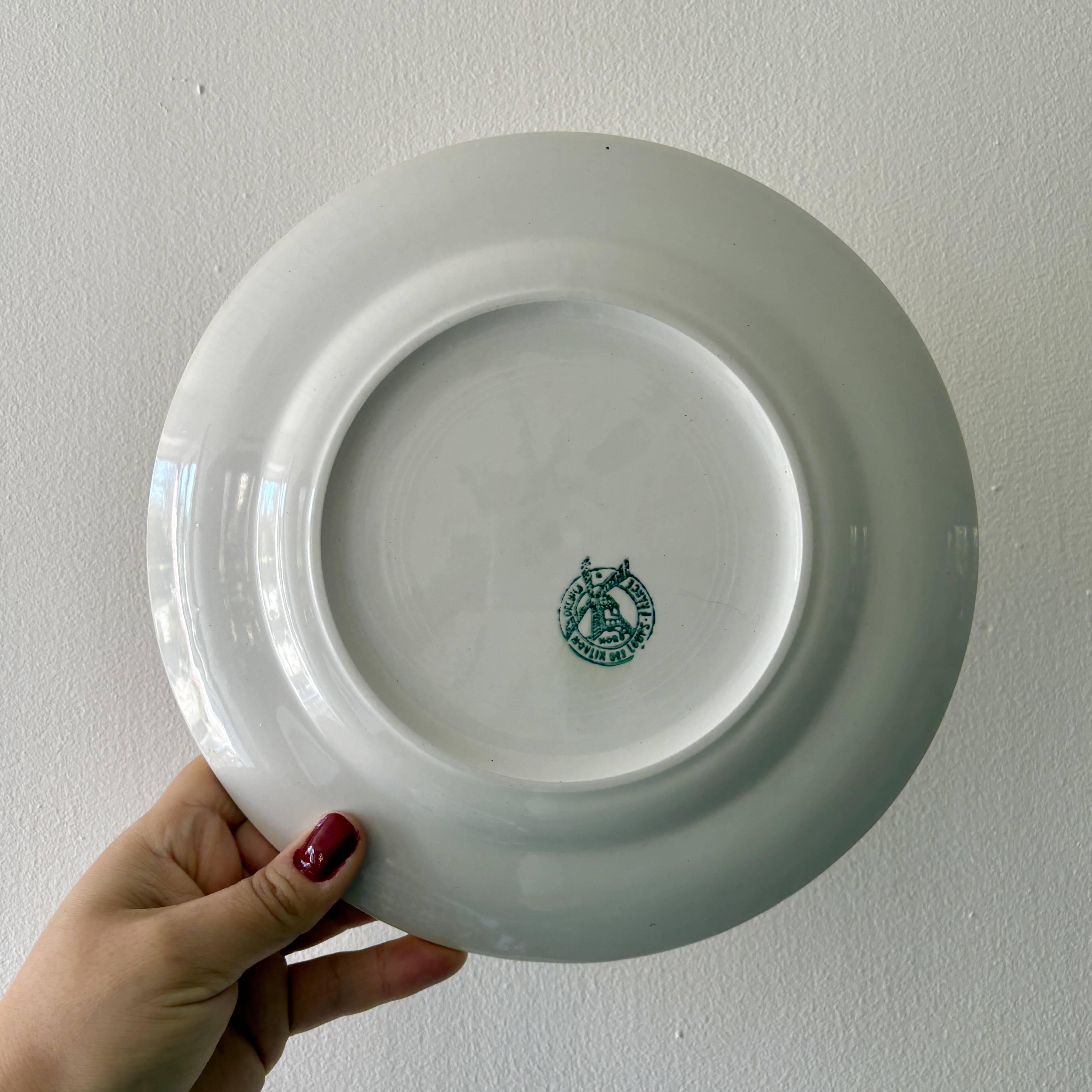 Set of 6 vintage dinner plates - Moulin des Loups