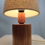 Danish teak wooden table lamp midcentury modern