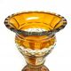 Vase, honey crystal, Poland, 1950s