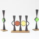 Wrought iron candle holders by Erik Hoglund & Pierre Forsell  for Bo Svensk, Sweden 1950s.
