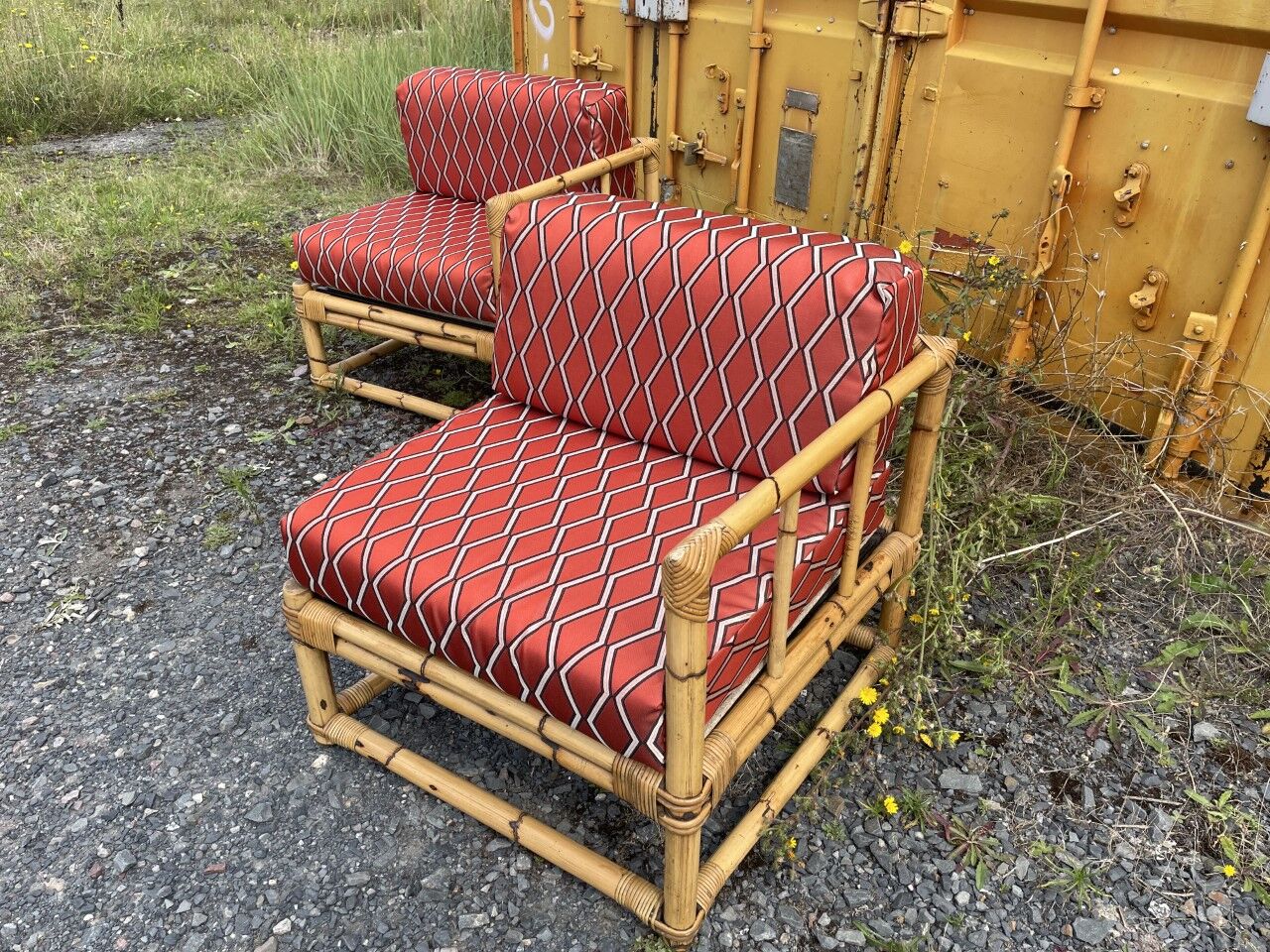 Vintage rattan armchair