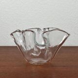 Vintage Scandinavian art glass bowl by Magnor, 1970s.