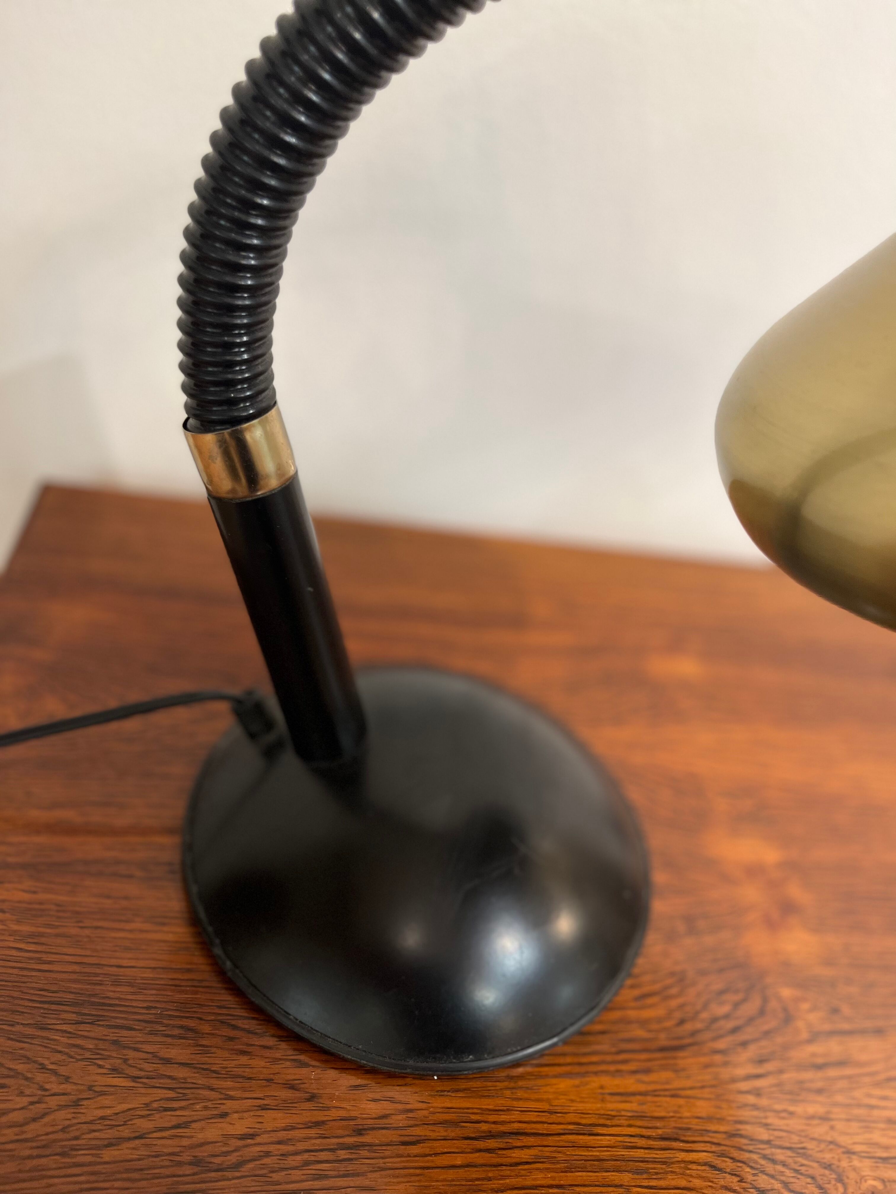 Gold metal desk lamp