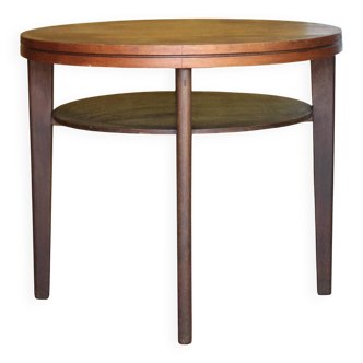 Vintage table, wooden table, two-tier table, living room table, side table.