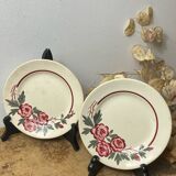 Two Digoin Sarreguemines dessert plates