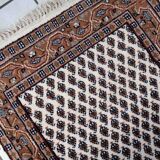 Vintage indian carpet seraband handmade 73cm x 140cm 1970s