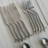 Set de 20 couverts en métal argenté brillant