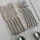 Set de 20 couverts en métal argenté brillant