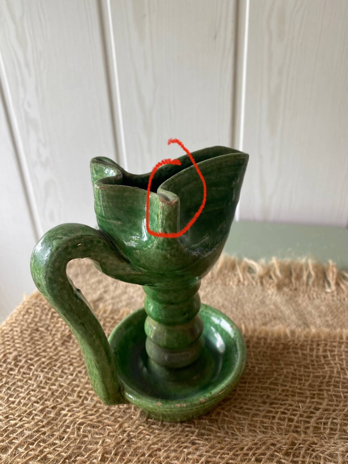 19th century Moroccan oil lamp