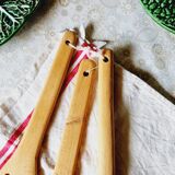 Set of 3 wooden kitchen utensils