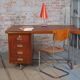 Bauhaus Writing Desk in Oak and Chrome attributed to Hynek Gottwald, Czechia, 1930s