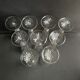 9 champagne flutes – Blown and cut crystal
