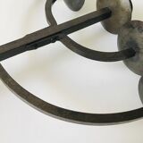 Brutalist wrought iron candlestick