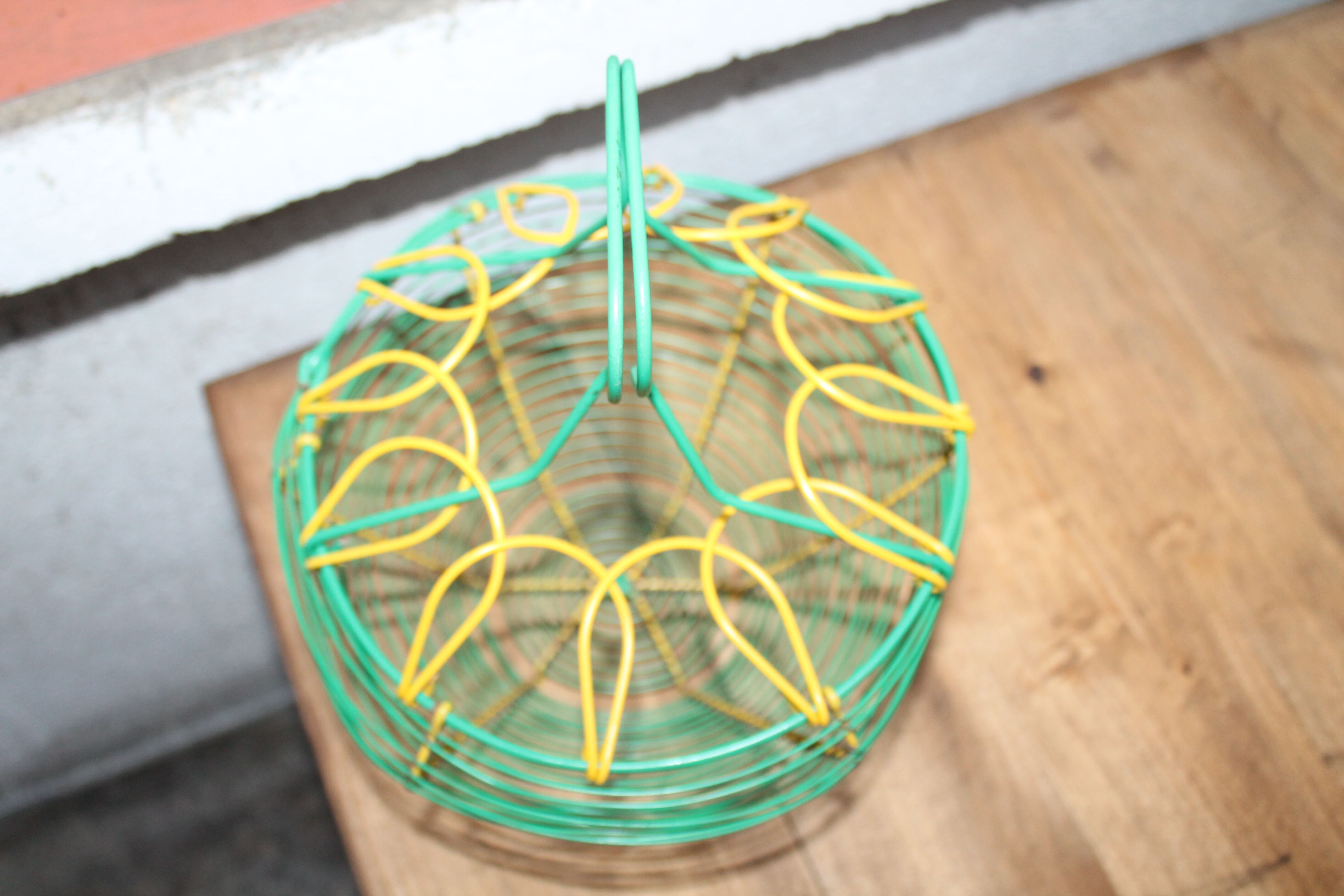 Yellow and green salad basket