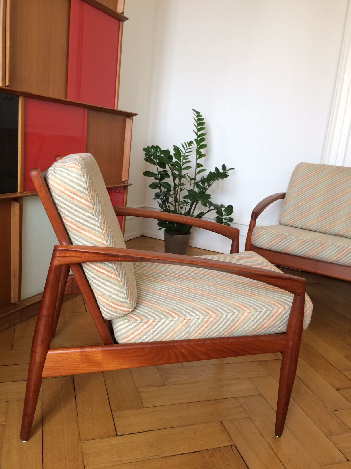 Danish sofa and armchair from the 1950s by Kaï Kristiansen