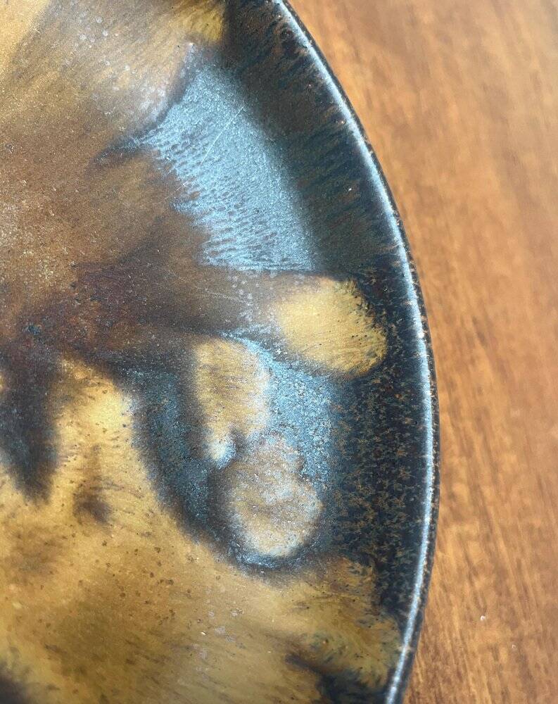 Mid-century German studio pottery bowl by Otto Wichmann, 1960s.