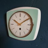 Vintage ceramic clock silent wall clock "Elbor green celadon"