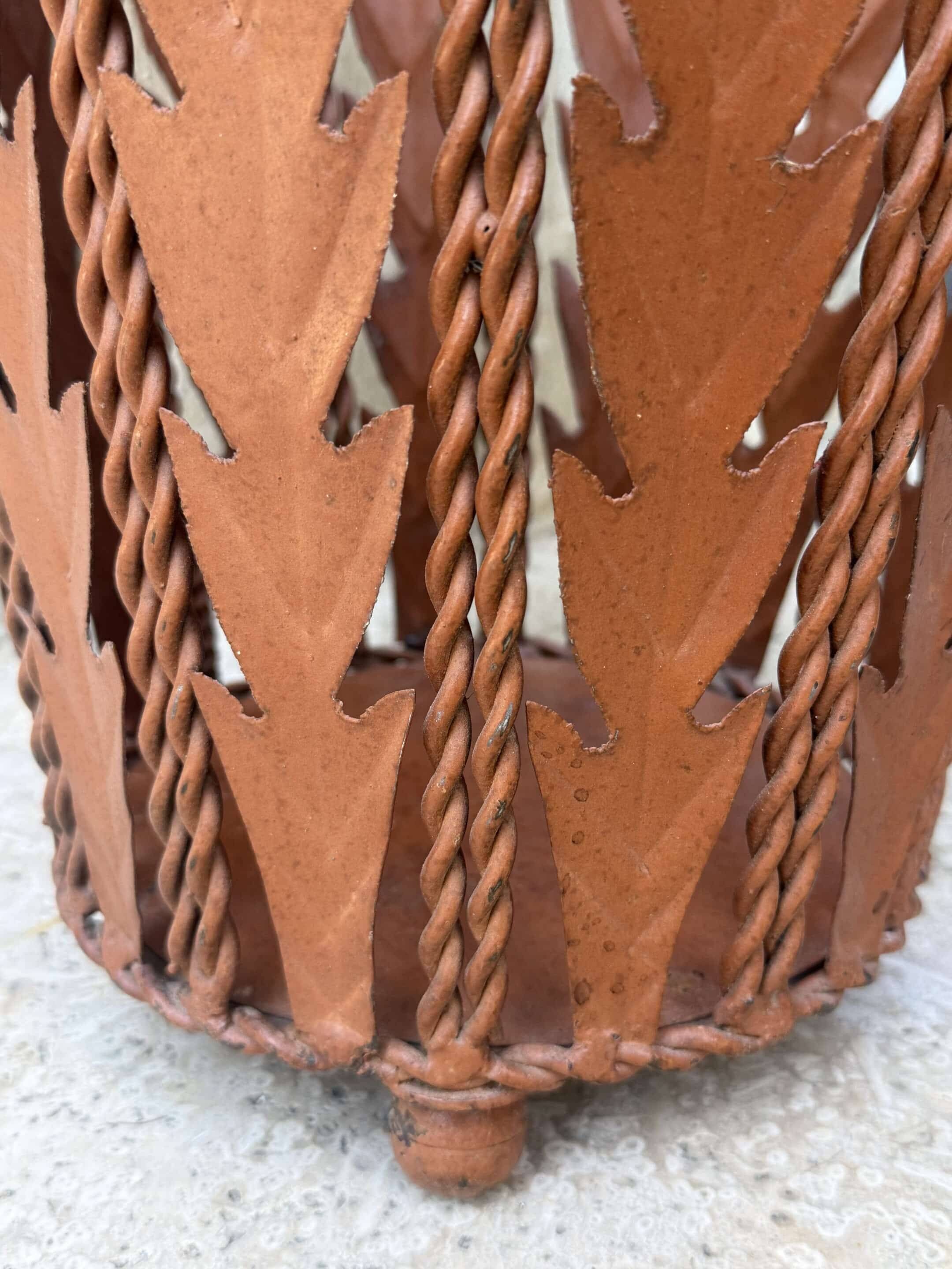 Umbrella stand or metal plant pot inspired by Art Nouveau, 20th century