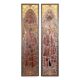 Antique 19thc victorian stained glass window light boxes c.1880