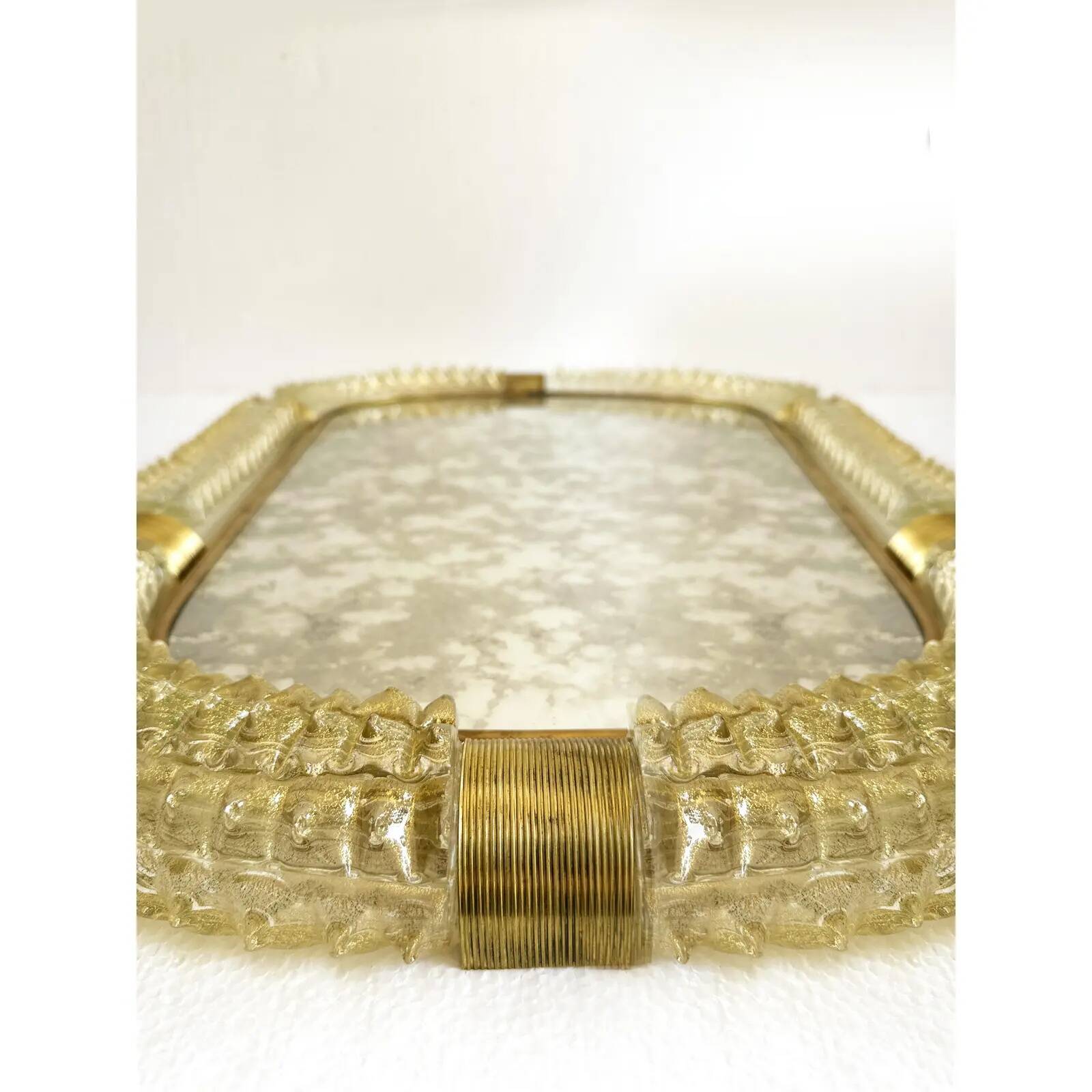 Venetian Luxury "Rostrato" Murano Glass Wall Mirror by Simoeng