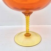 Grande coupe en verre soufflé style murano