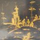 Large tray painted sheet metal Napoleon III 19th century