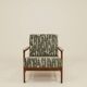 Scandinavian modern long chair jacquard green 1965