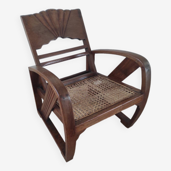 Burmese teak armchair