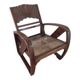 Burmese teak armchair