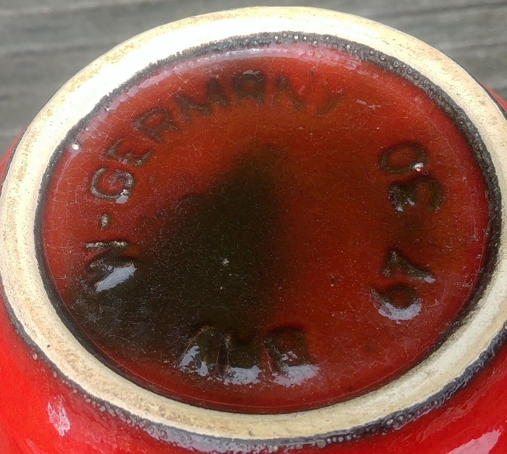 Glazed ceramic vase Vintage W.Germany 70s