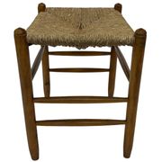 Tabouret vintage en corde de papier danois tabouret ottoman du milieu du siècle