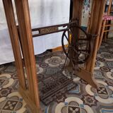 Wood and metal table