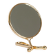 Decorative gold table mirror mid-century with metal frame, Italy, 1960s