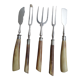 Set of 5 cutlery horn handle