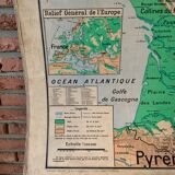 Map France reliefs du sol