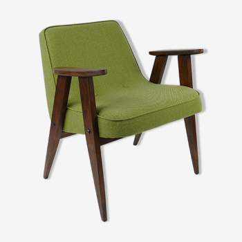 Restored vintage green lounge armchair from 60's