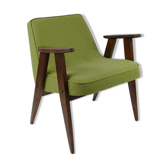 Restored vintage green lounge armchair from 60's