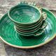 Salad bowl and 6 ceramic cups from Saint Clement