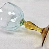 4 old two-tone George Sand wine glasses