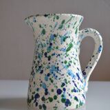 Pichet céramique émaillée à décor tacheté Provence France