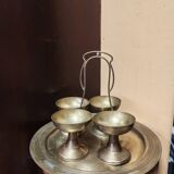 Vintage brass boho style aperitif server