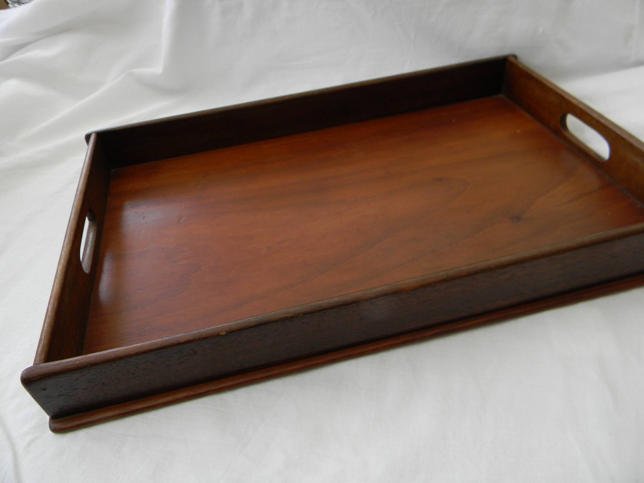 Scandinavian style teak or mahogany serving tray from the early 20th century.