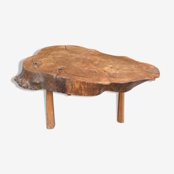 Table basse primitive en orme